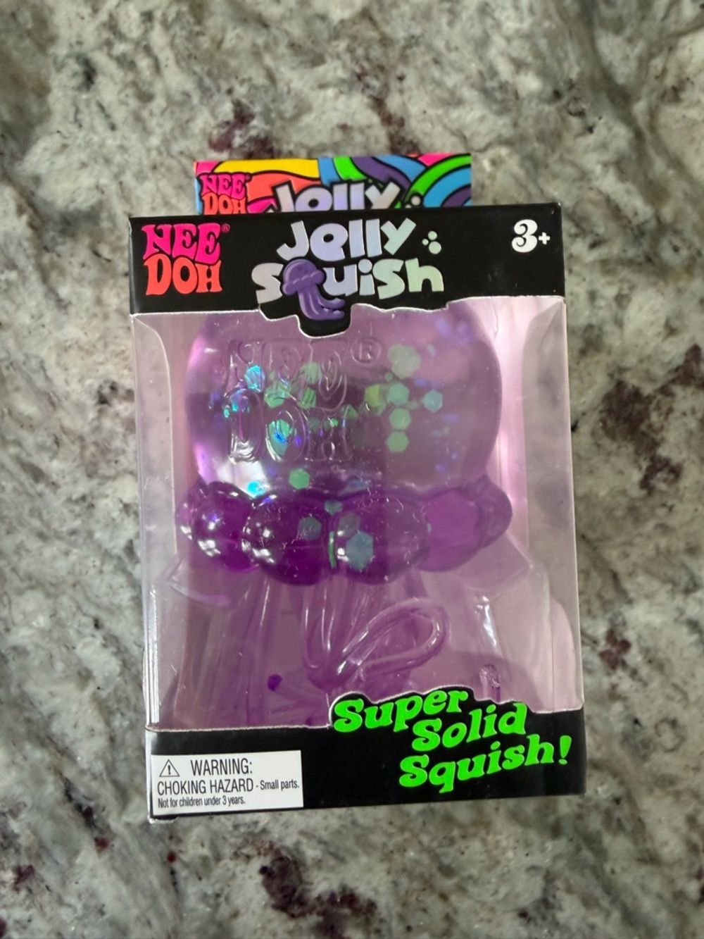 🔥NEW NEE DOH AUTHENTIC VIRAL SEALED NEW JELLY SQUISH Glitter Jellyfish 💜purple 🪼